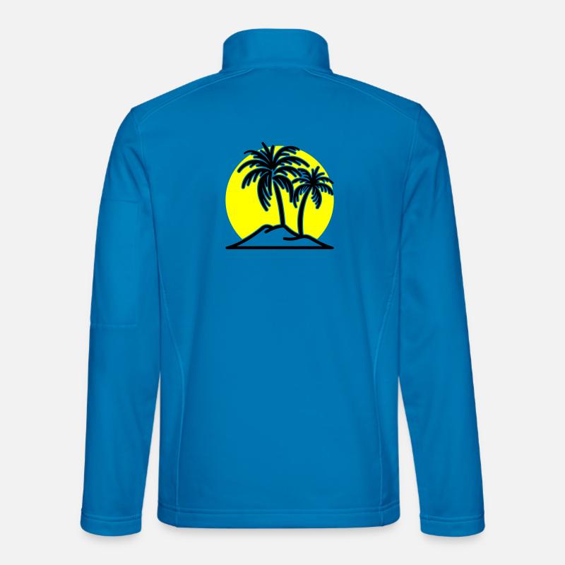 Palm Tree Symbol Beach Island - Unisex Softshell Jacket - light blue
