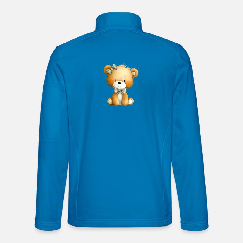 sitzender Teddy - Unisex Softshelljacke - Lichtblau