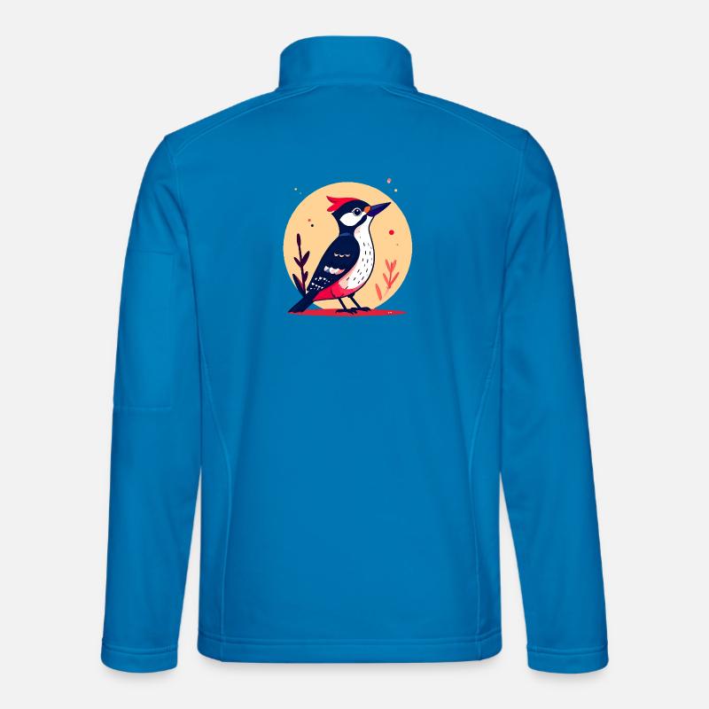 Buntspecht mit roter Haube - Unisex Softshelljacke - Lichtblau