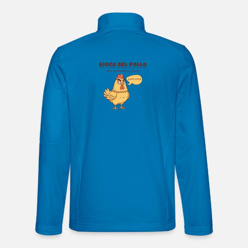 Hühnerspiel – Lustiges Design - Unisex Softshelljacke - Lichtblau