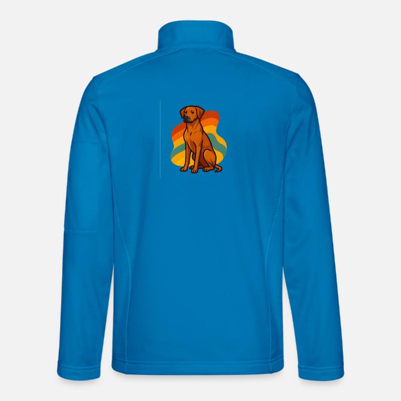 Retro Rhodesian Ridgeback Hund Unisex Softshelljacke
