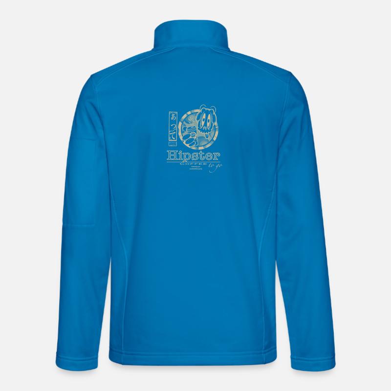 Hipster Kaffee to go - Unisex Softshelljacke - Lichtblau