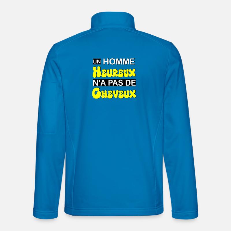 Ein glücklicher Mann hat keine Haare - Unisex Softshelljacke - Lichtblau