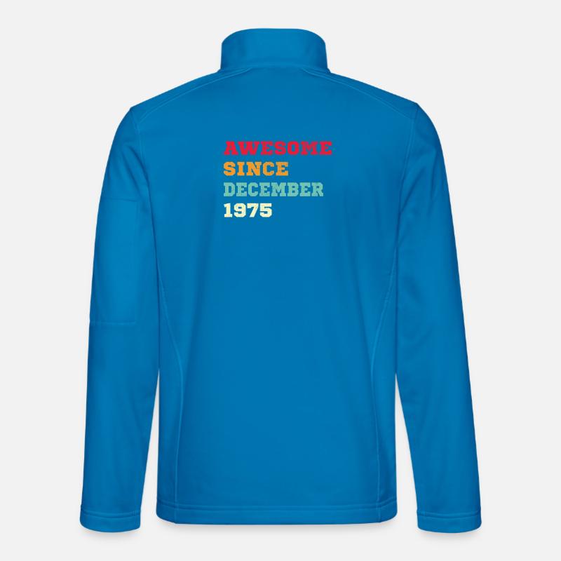 1975 Dezember Vintage Geburtstagsgeschenk - Unisex Softshelljacke - Lichtblau