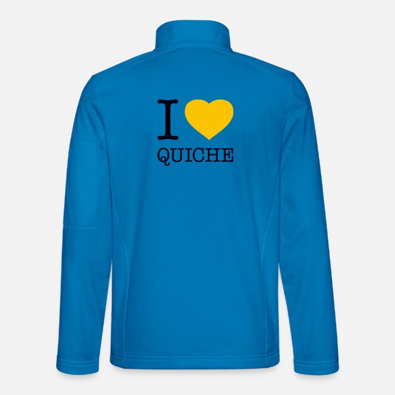 I love Quiche - Unisex Softshelljacke - Lichtblau