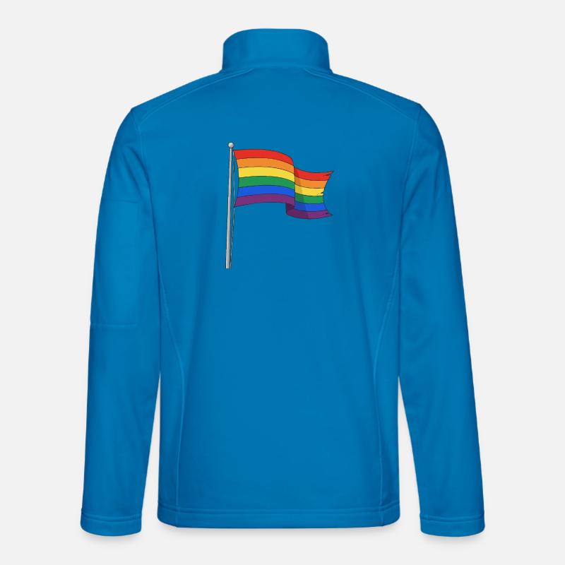Rainbow flag curvy tracks Unisex Softshell Jacket