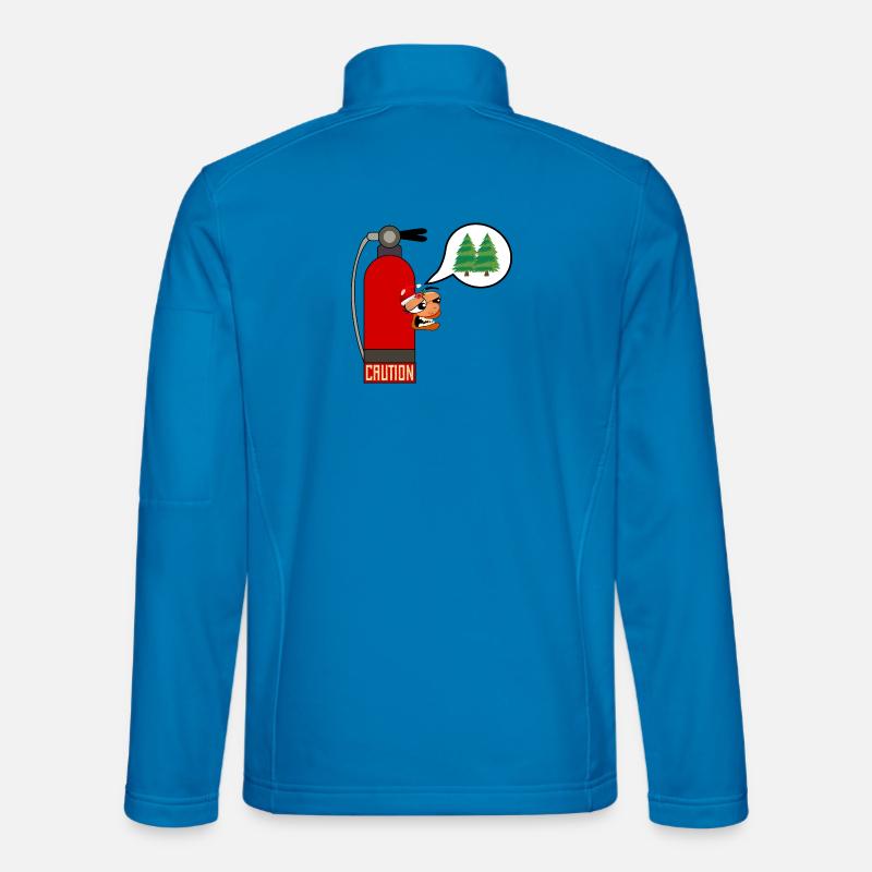 CAUTION CHRISTMAS TREE FIRE - Unisex Softshell Jacket - light blue