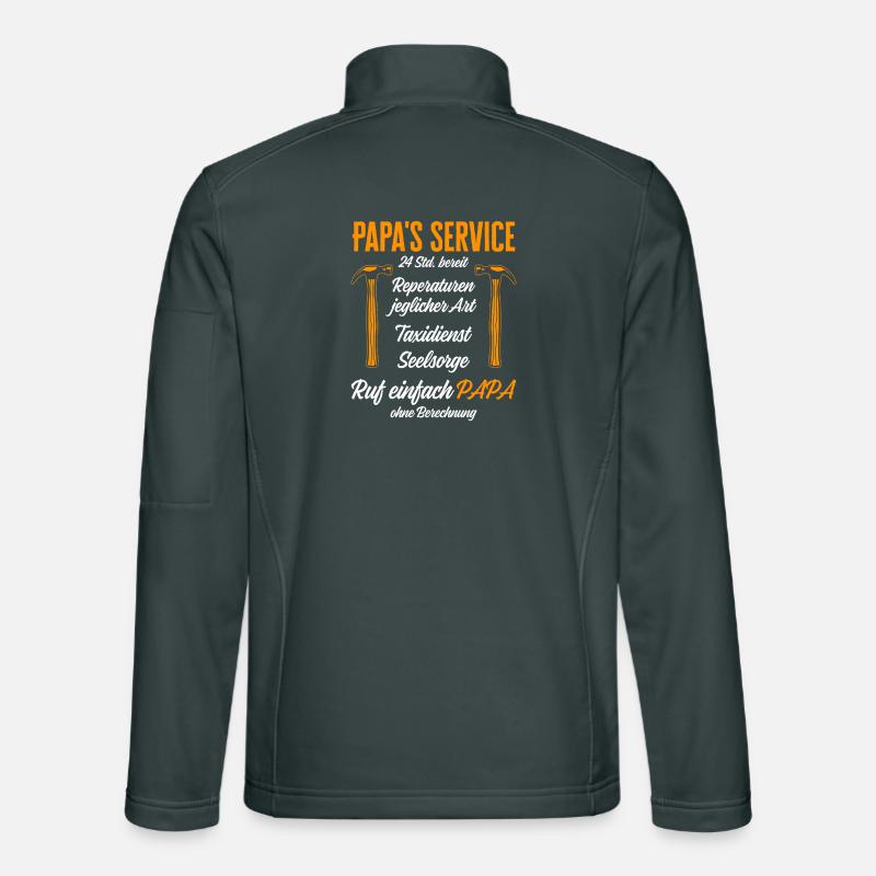 Les réparations de service de papa 24h/24 / Humour drôle Veste en tissu softshell Unisexe
