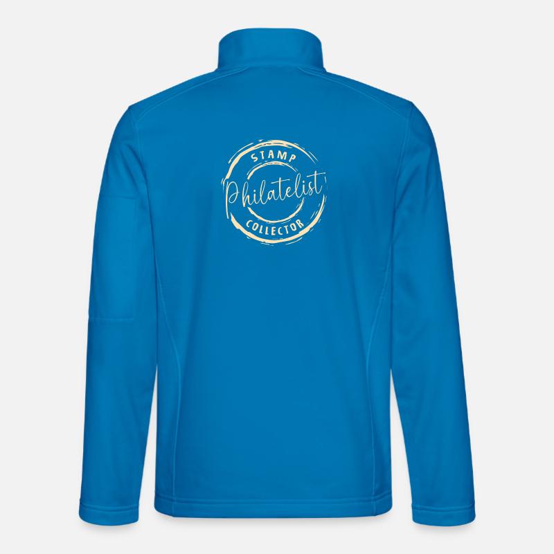 Stamp Collection Philatelist Stamps - Unisex Softshell Jacket - light blue