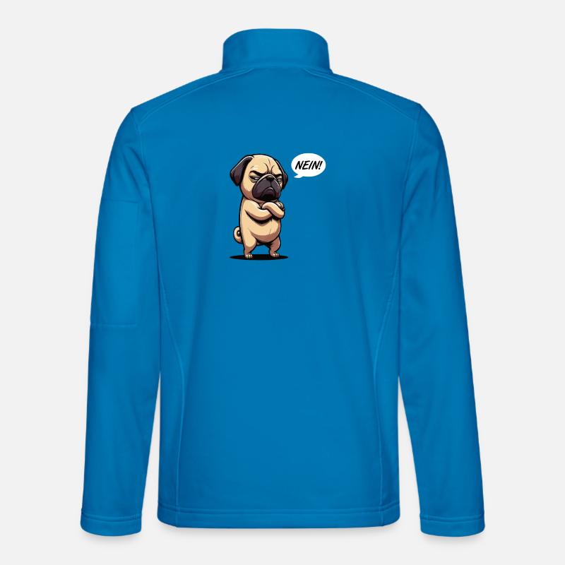 Nein Mops Möpse Mopsbesitzer Mopsliebhaber Mopsfan - Unisex Softshelljacke - Lichtblau