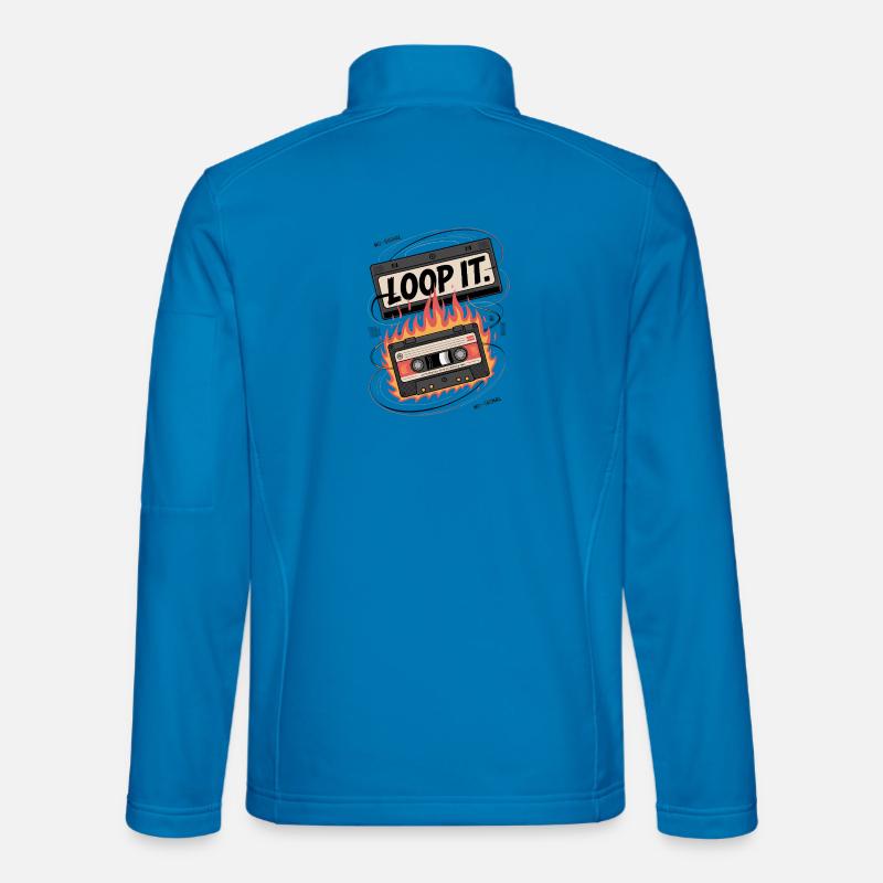 Loop It Flammen Cassette - Unisex Softshelljacke - Lichtblau