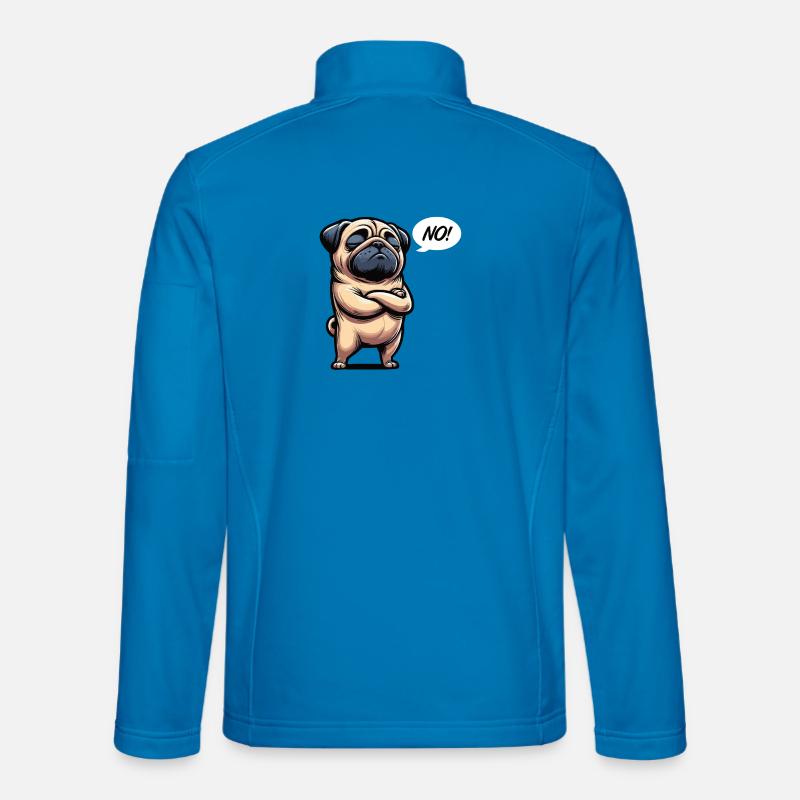 No Mops Möpse Mopsbesitzer Mopsliebhaber Mopshund - Unisex Softshelljacke - Lichtblau