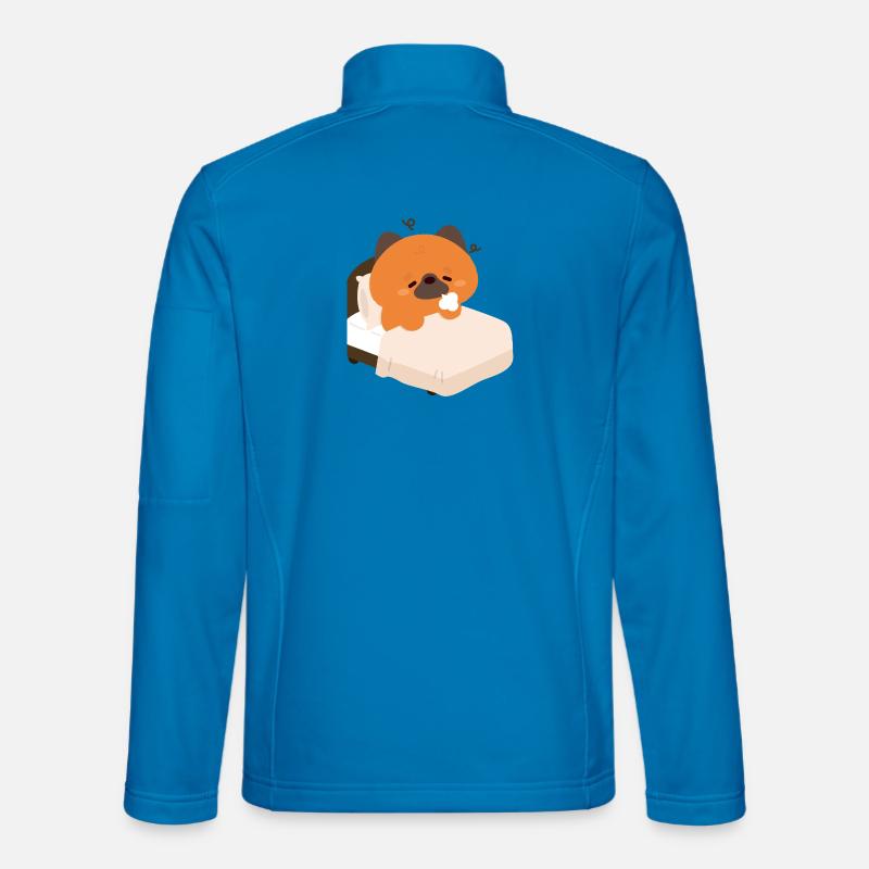 Tired German Shepherd Puppy - Unisex Softshell Jacket - light blue