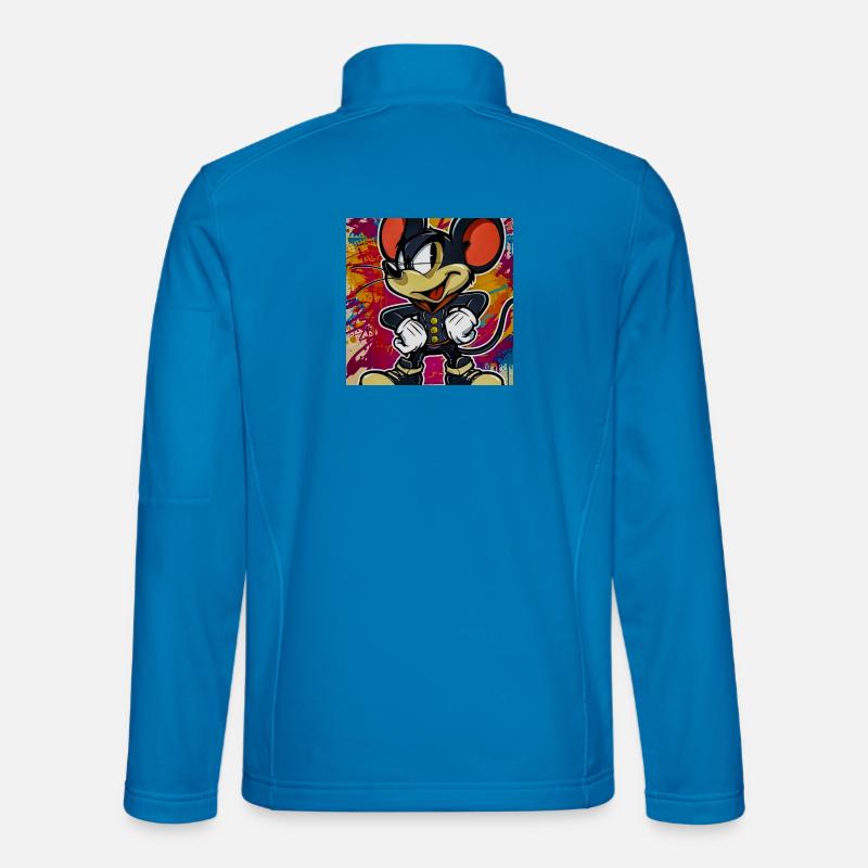 Graffiti Mouseheld im Street Style - Unisex Softshelljacke - Lichtblau