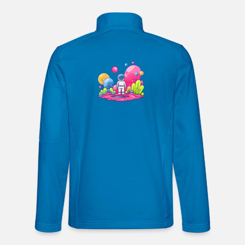 Astronaut in pink space - Unisex Softshell Jacket - light blue