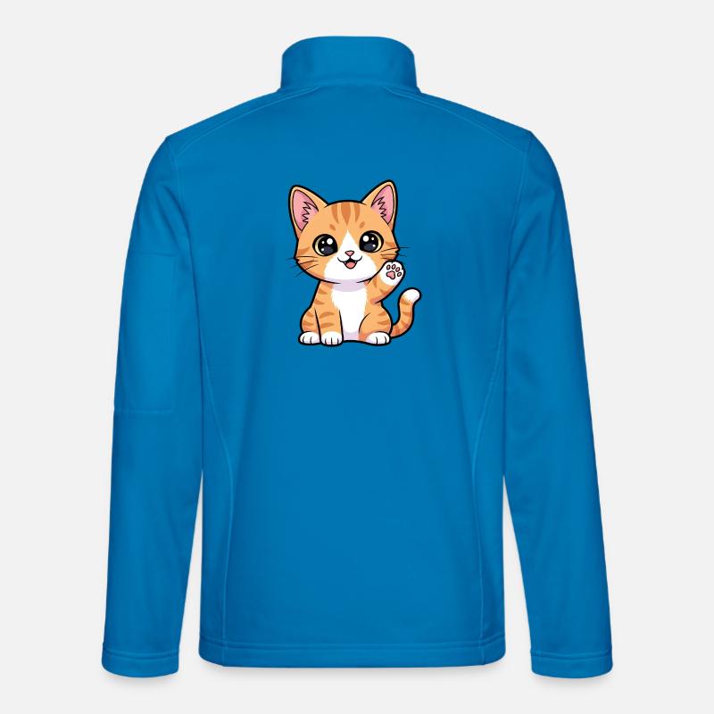 Sunny Paws Ginger Kitten - Unisex Softshelljacke - Lichtblau