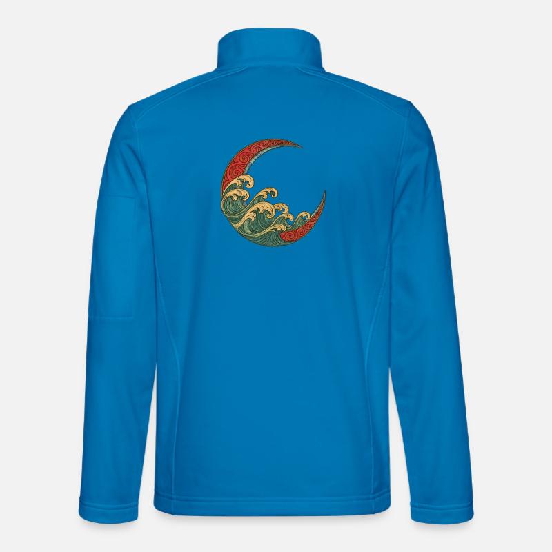 Crescent Wave Mosaic Unisex Softshell Jacket