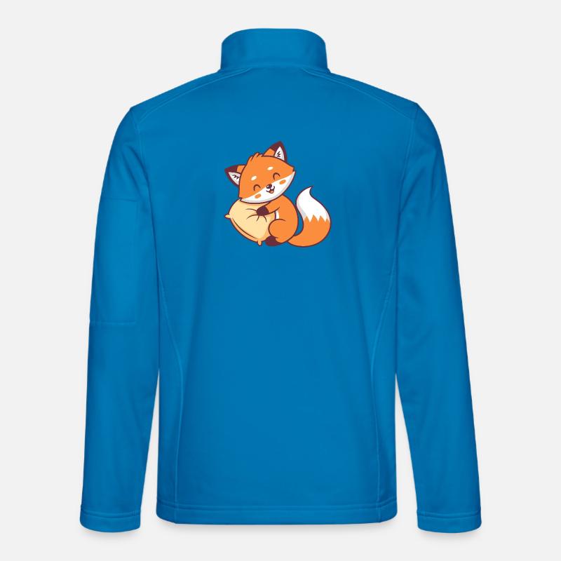 Orange cuddly fox plush Unisex Softshell Jacket