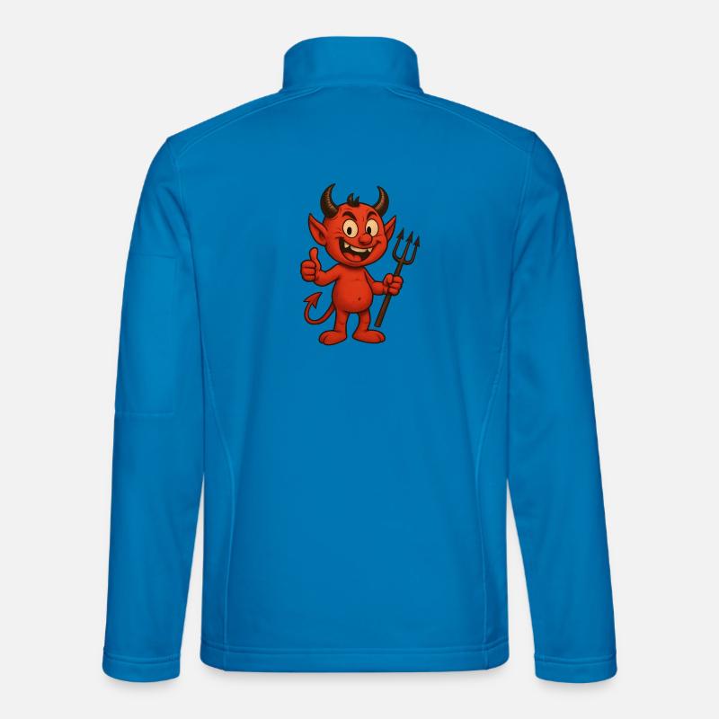 Cheerful Cartoon Devil – Funny Devil Design Unisex Softshell Jacket