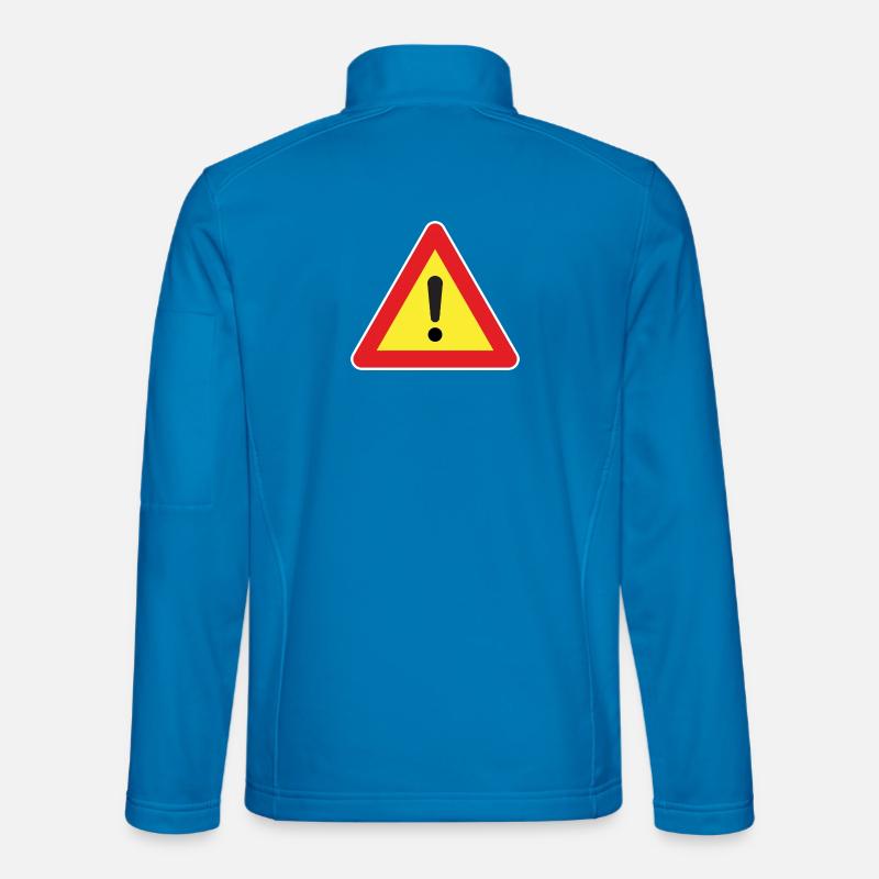 Attention! Beware Sign - Unisex Softshell Jacket - light blue
