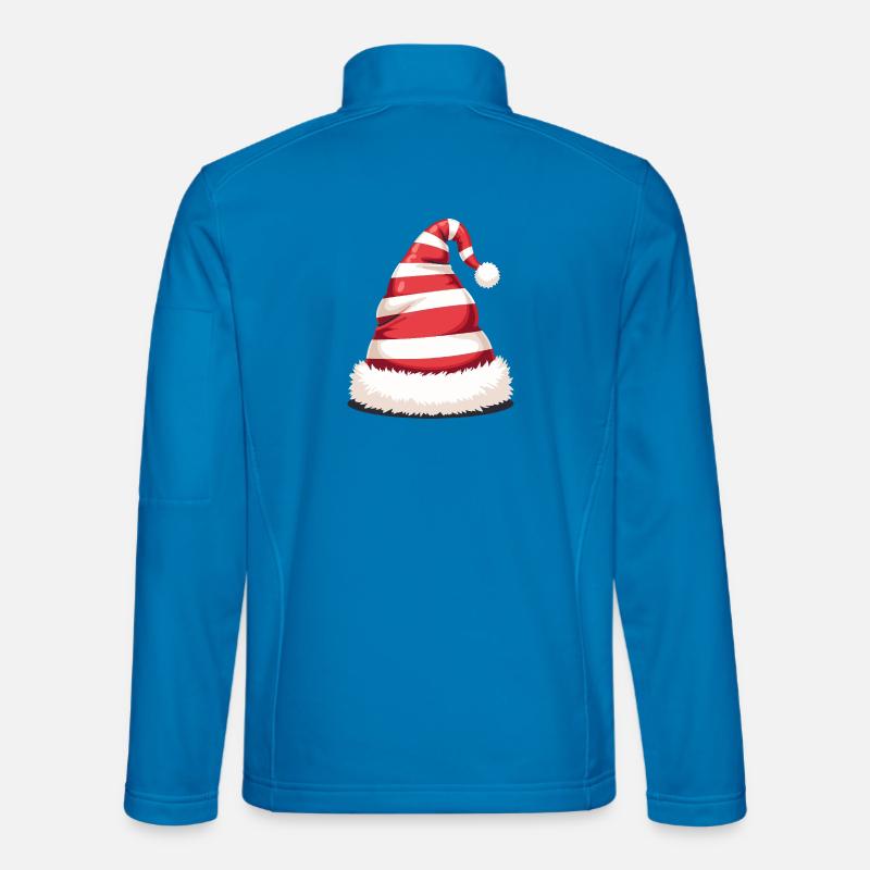 Candy Stripe Santa Hat - Unisex Softshell Jacket - light blue