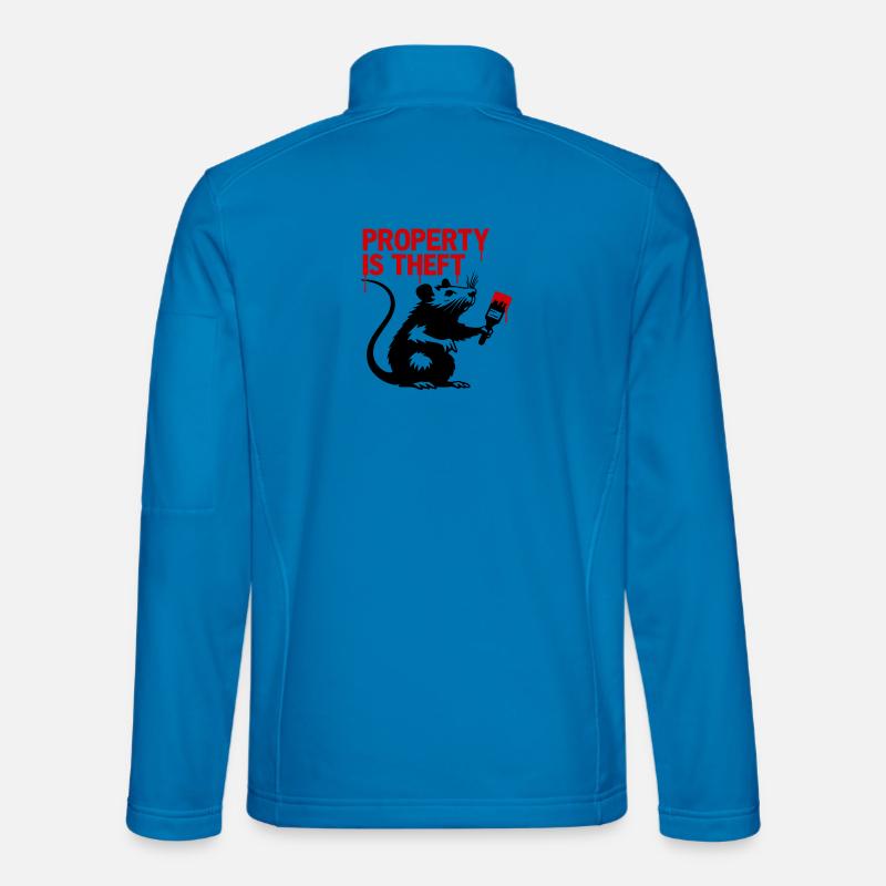 Rotes Graffiti Zitat Druck - Unisex Softshelljacke - Lichtblau