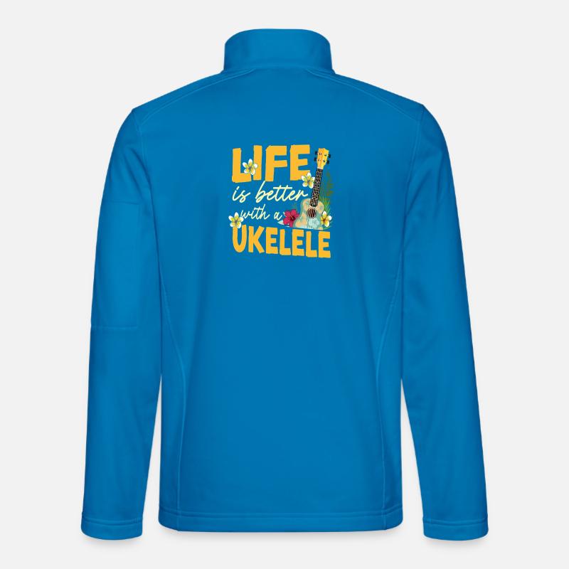 Hawaiian Ukulele Uke Life Is - Unisex Softshell Jacket - light blue
