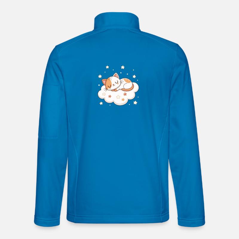 Dreamy kitten on cloud - Unisex Softshell Jacket - light blue