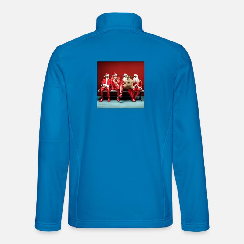 Application Santa's Quartet on Casting Bank - Unisex Softshell Jacket - light blue