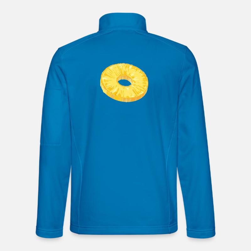 Pineapple Slice in Tropical Illustration Style - Unisex Softshell Jacket - light blue