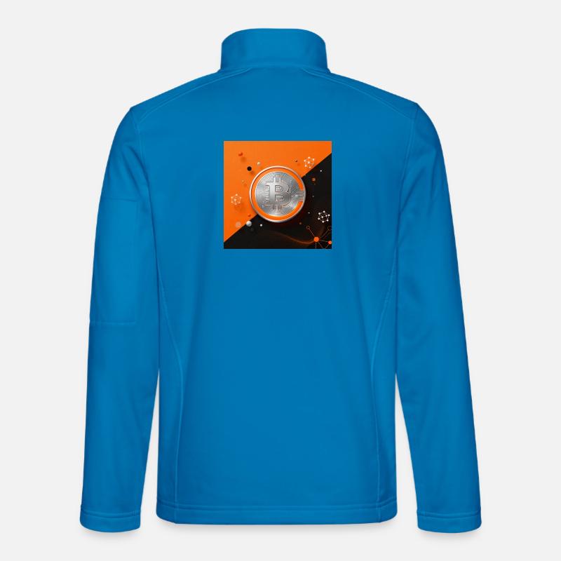 Conception de réseaux de pièces Bitcoin Veste en tissu softshell Unisexe