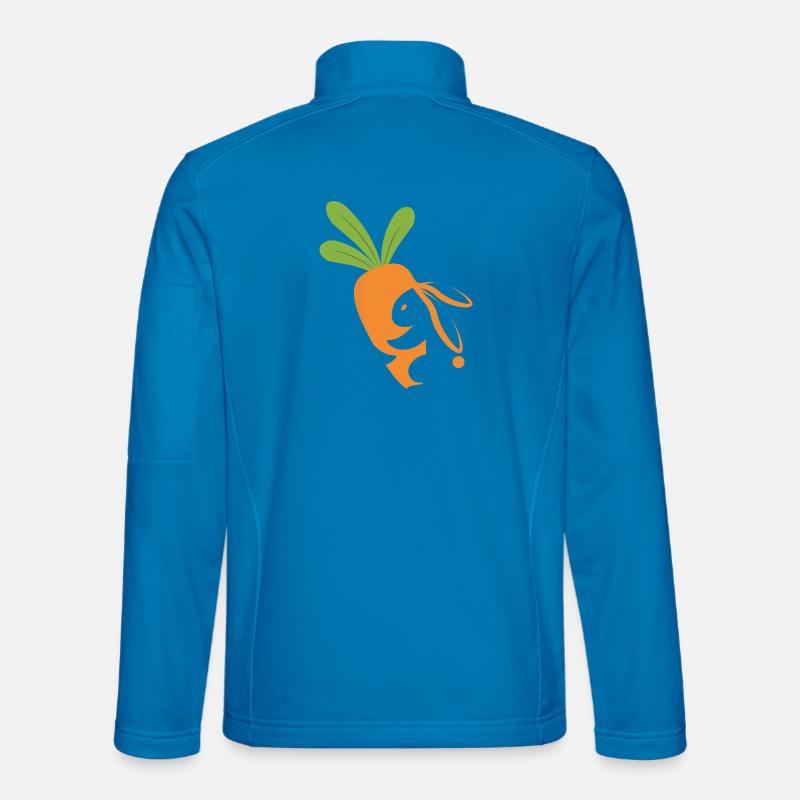 Carrot Smiling Mascot - Unisex Softshell Jacket - light blue