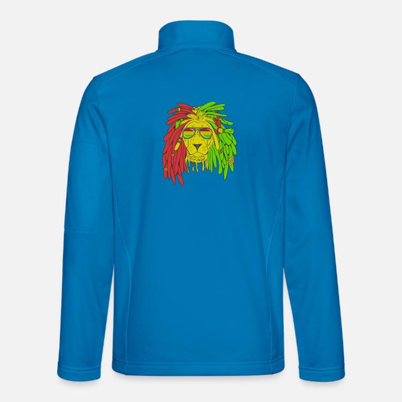 Rasta Lion Dreadlocks Reggae Musik Jamaika Geschenk-ID - Unisex Softshelljacke - Lichtblau