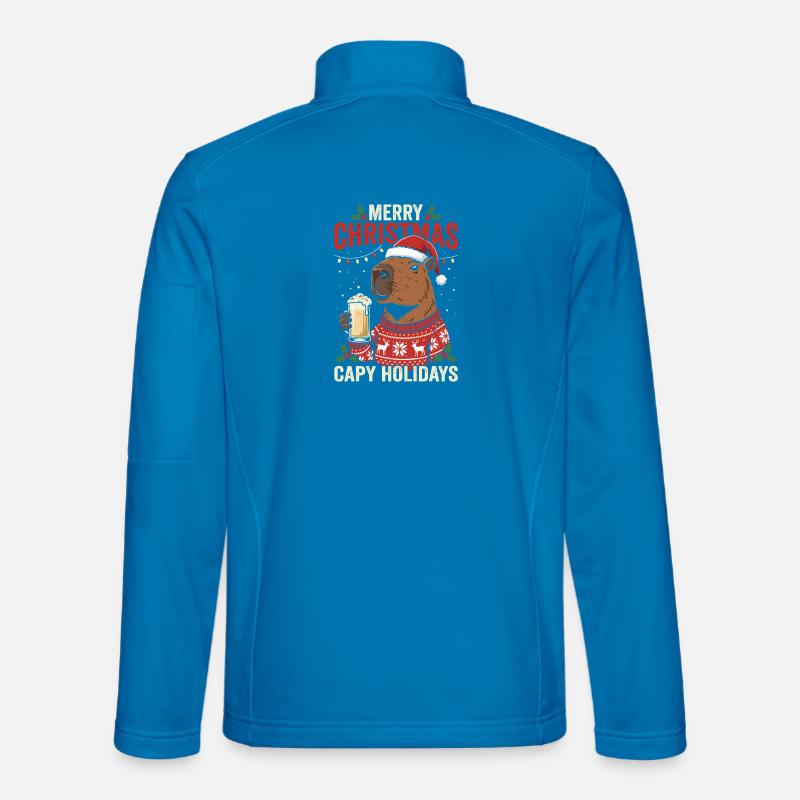 Capybaras Weihnachtsfest Pullover - Unisex Softshelljacke - Lichtblau