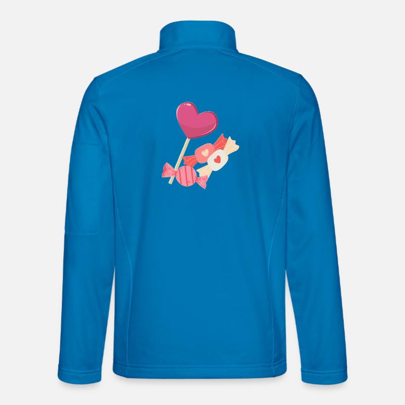 Bonbonherzen - Unisex Softshelljacke - Lichtblau