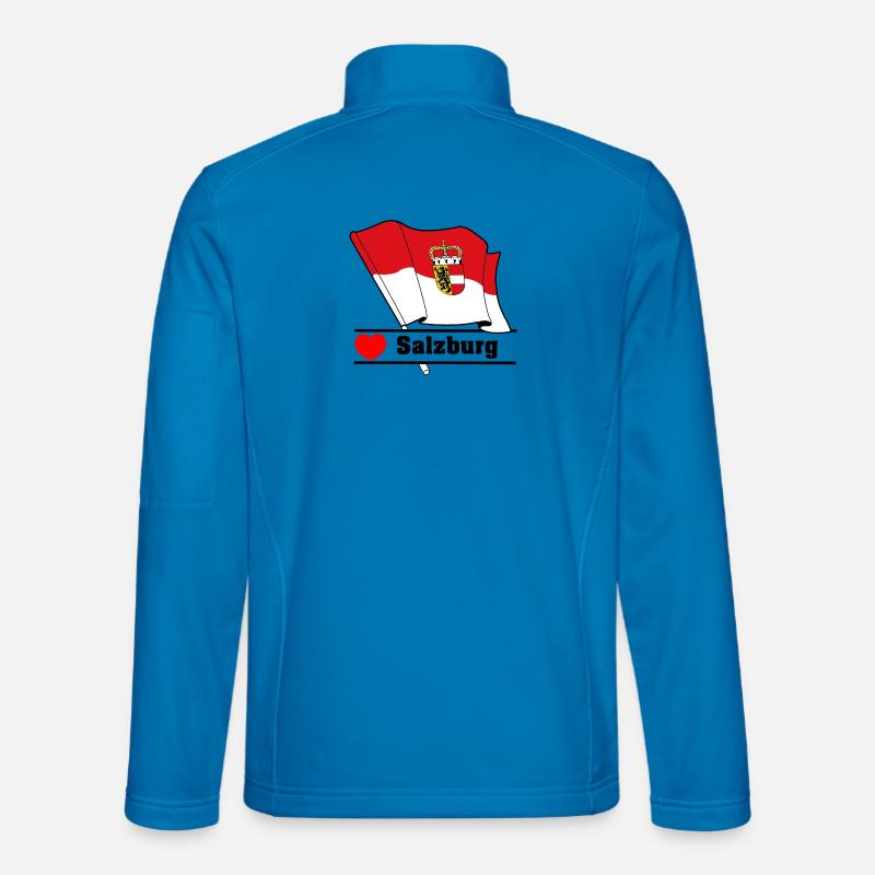 Salzburger Flagge mit Herz - Unisex Softshelljacke - Lichtblau