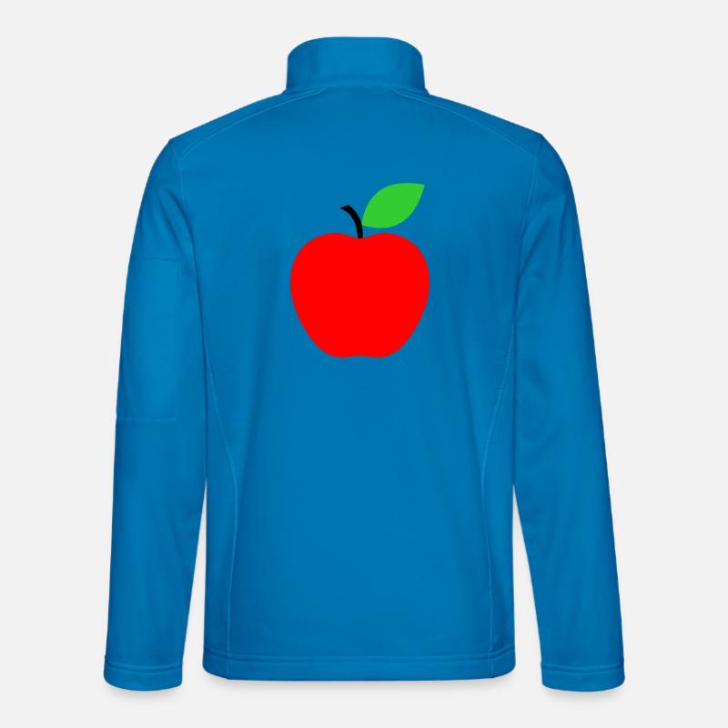 Roter Apfel Minimalist Icon - Unisex Softshelljacke - Lichtblau