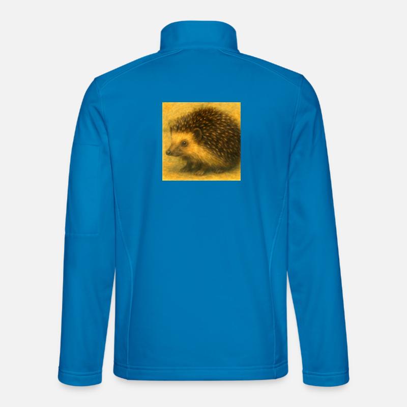 Hérisson doré à l’aquarelle Veste en tissu softshell Unisexe
