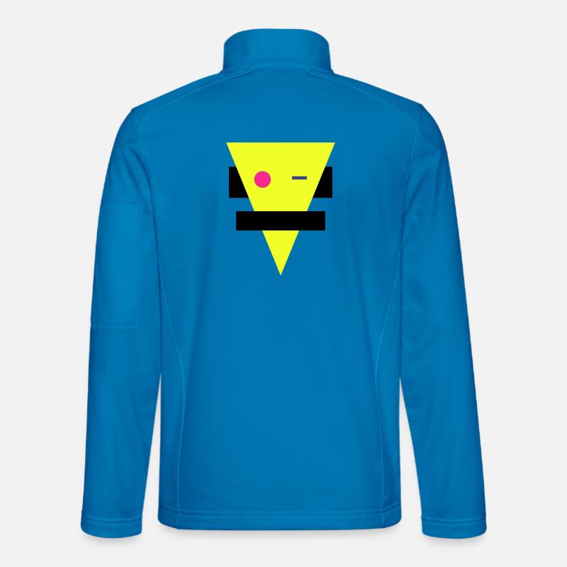 Neon Geometrische Silhouette - Unisex Softshelljacke - Lichtblau
