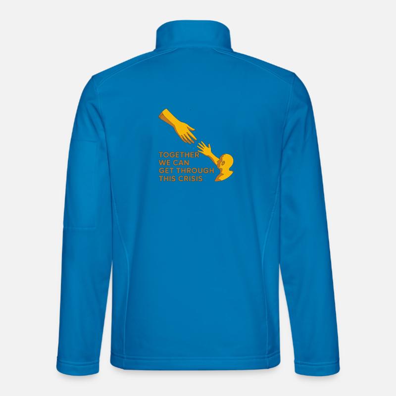 Together We Rise Through This Crisis - Unisex Softshell Jacket - light blue