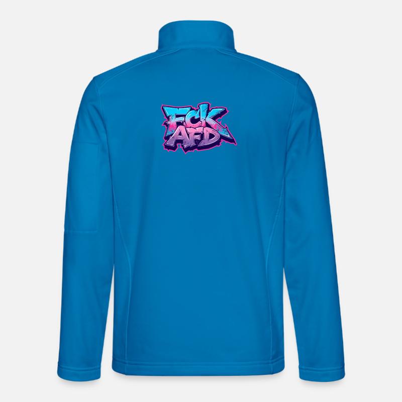 Graffiti Antifa Statement - Unisex Softshell Jacket - light blue