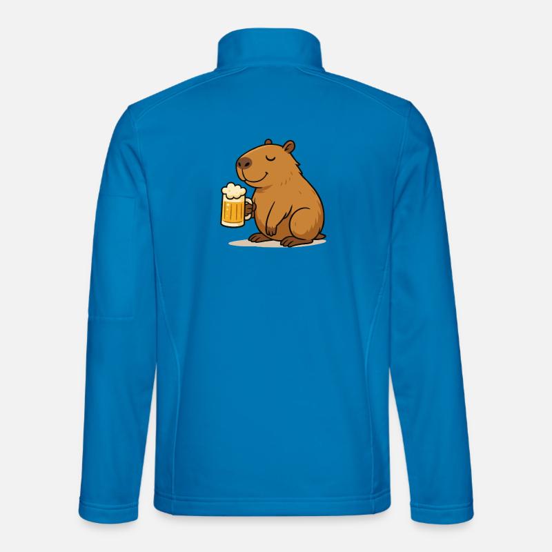 Capybara Bier - Unisex Softshelljacke - Lichtblau