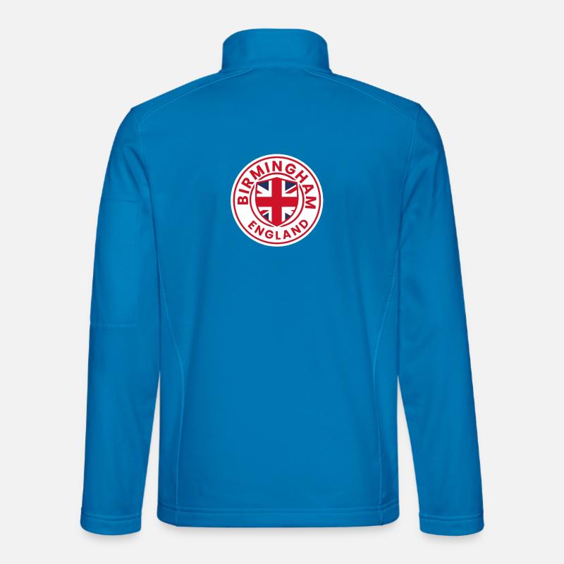 Birmingham England Shield Badge - Unisex Softshell Jacket - light blue