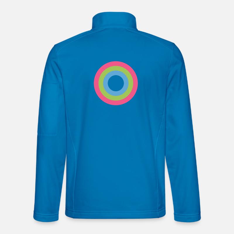  Concentric Ring Palette LGBTQ polysexual - Unisex Softshell Jacket - light blue