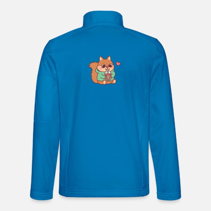 Süßes Eichhörnchen liebt Boba-Tee Unisex Softshelljacke