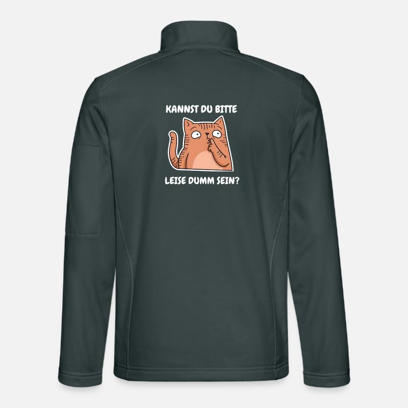 Dire Chat Drôle Peux-tu être discretment stupide ? Veste en tissu softshell Unisexe