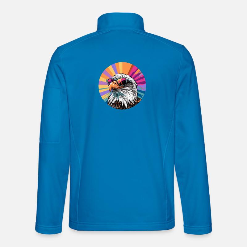 Eagle with sunglasses - Unisex Softshell Jacket - light blue
