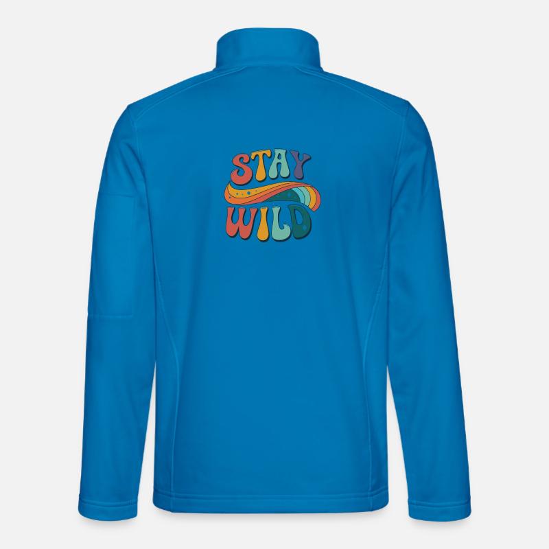 Stay Wild Regenbogenpalette - Unisex Softshelljacke - Lichtblau