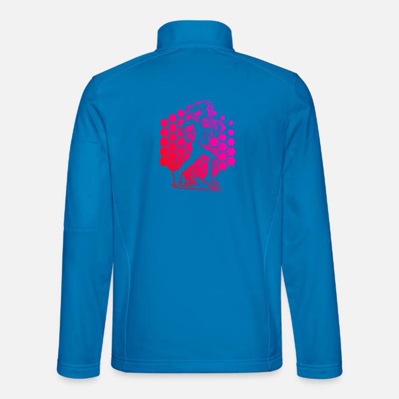 Modern Running Artwork - Unisex Softshell Jacket - light blue