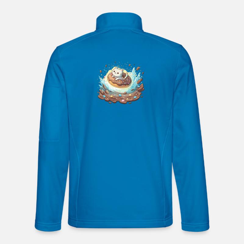 Kawaii Katzen Donut  - Unisex Softshelljacke - Lichtblau